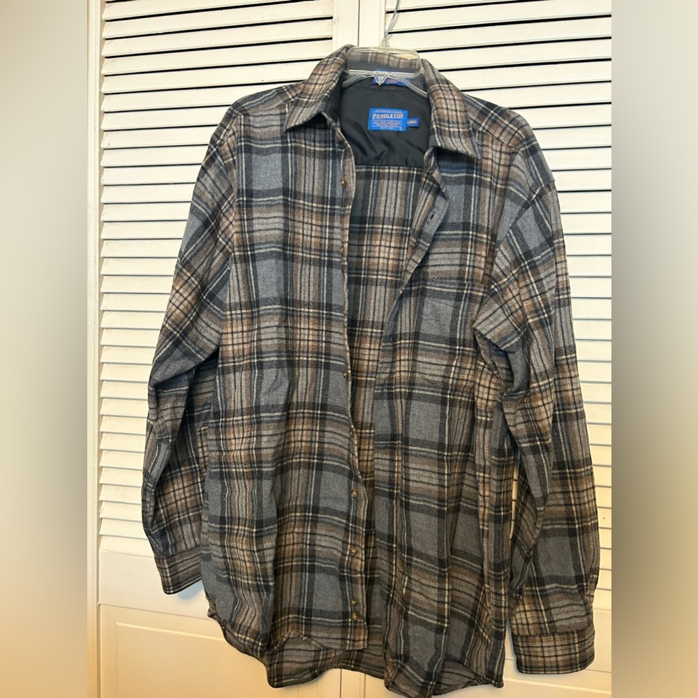 Men's 100% wool flannel shirt